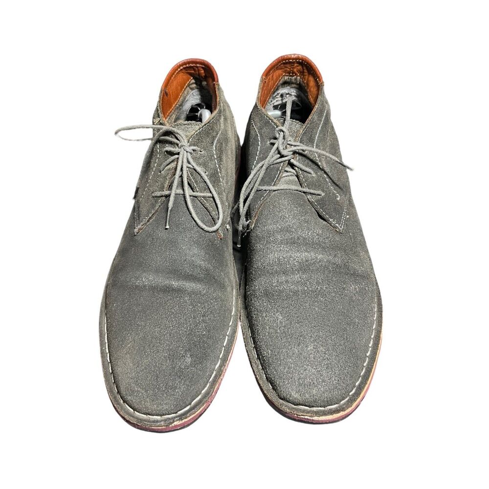 Kenneth Cole New York Real Deal Gray Suede Chukka Ankle Boots Men's Size 11.5